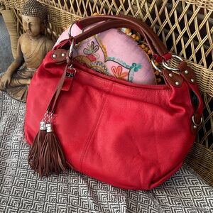 B Collective by Buxton Elegant Red Leather Handbag